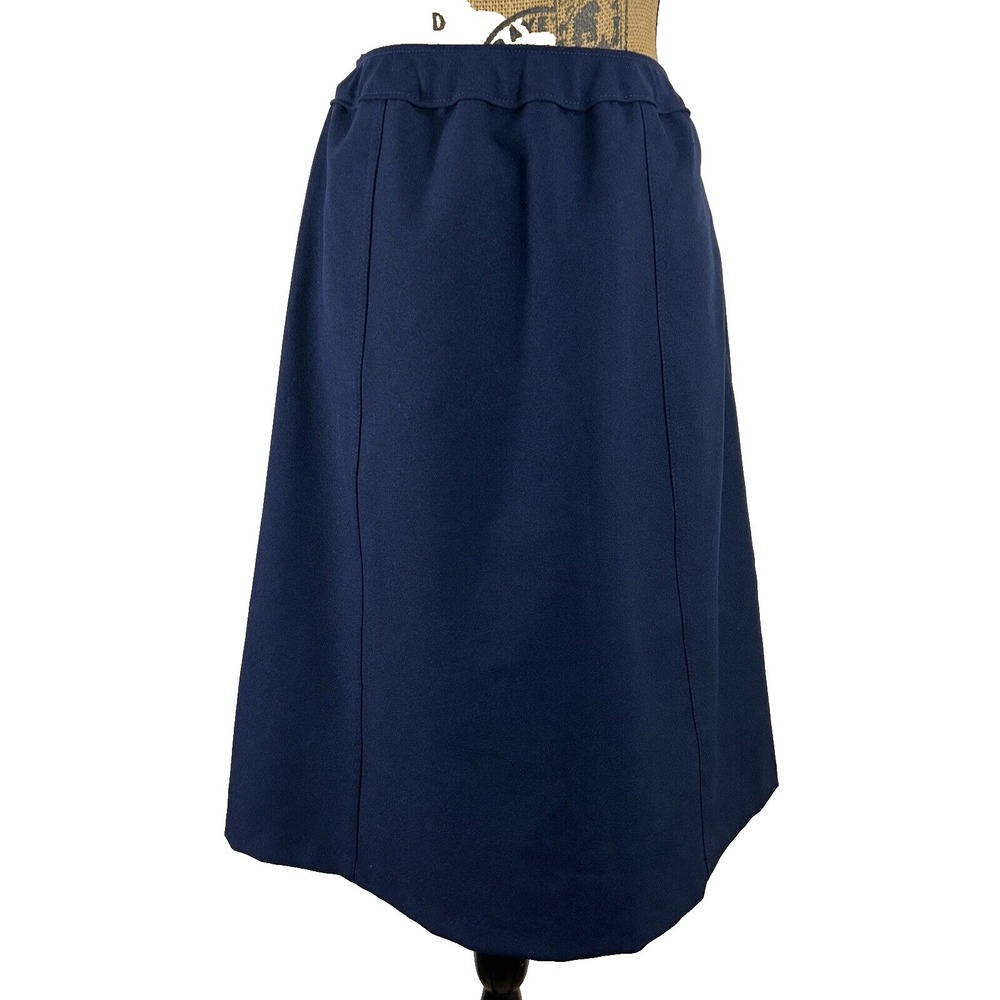 Bend Over Skirt Size 14 P Blue Pull-on Elastic Waist Levi's Vintage‎ A-Line